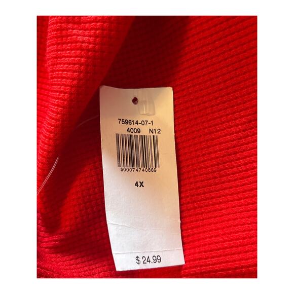 NWT Old Navy Women's Plus Size Red Thermal Pants Pull On Elastic Waist Size 4X - Picture 3 of 6